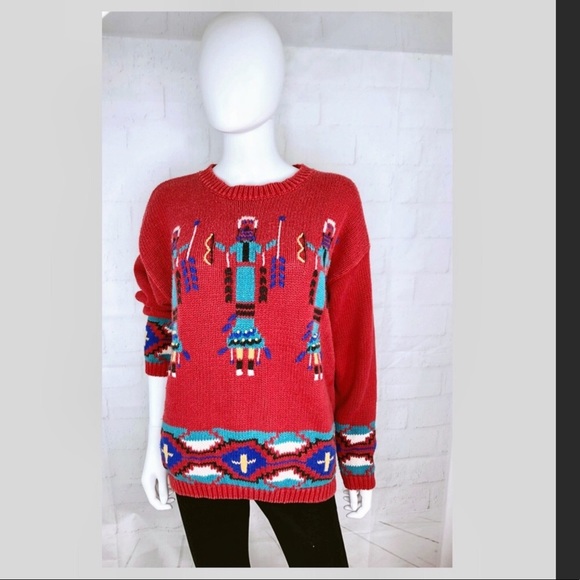Sweaters - VTG 80s Native American Southwest Print Crewneck
